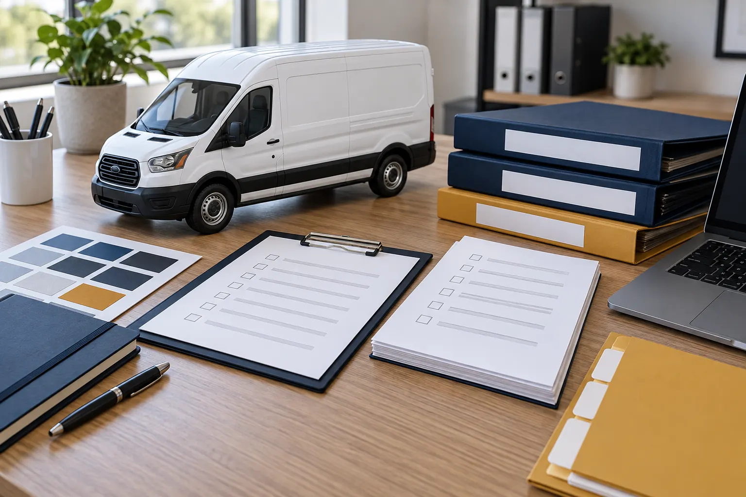 Cooperative Purchasing for Graphics: Verify the Actual Route Before Comparing a Scope – fictional design concept Model van and procurement planning records, illustrative concept rather than an actual contract