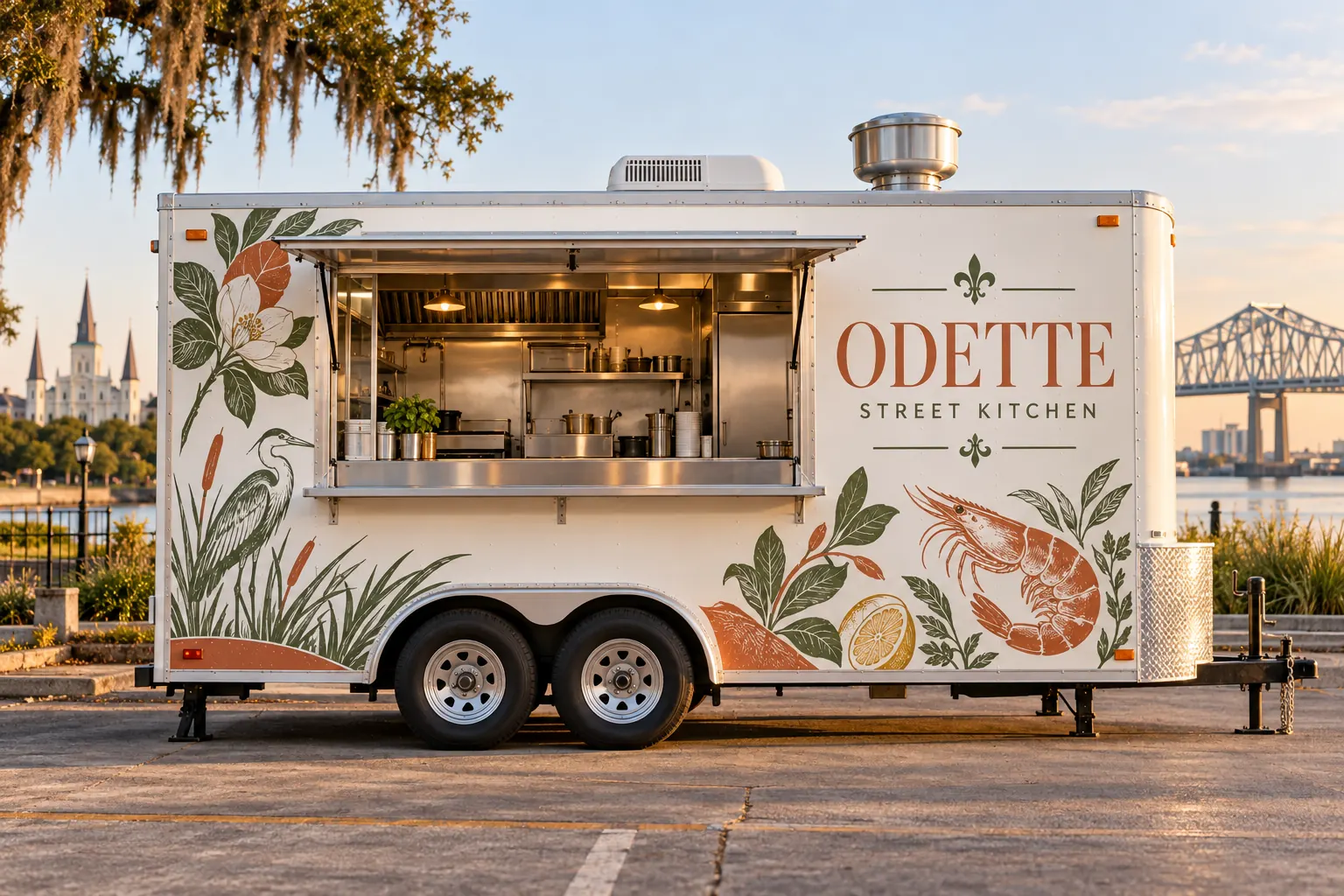 Odette Street Kitchen concession trailer, fictional business design concept
