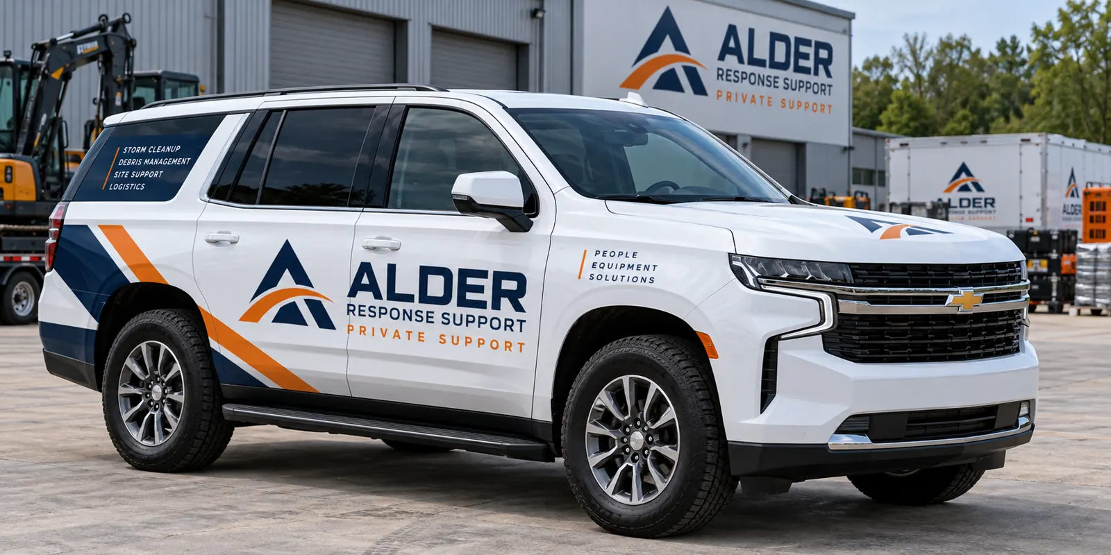 Alder Response Support private-support SUV branding, fictional design concept