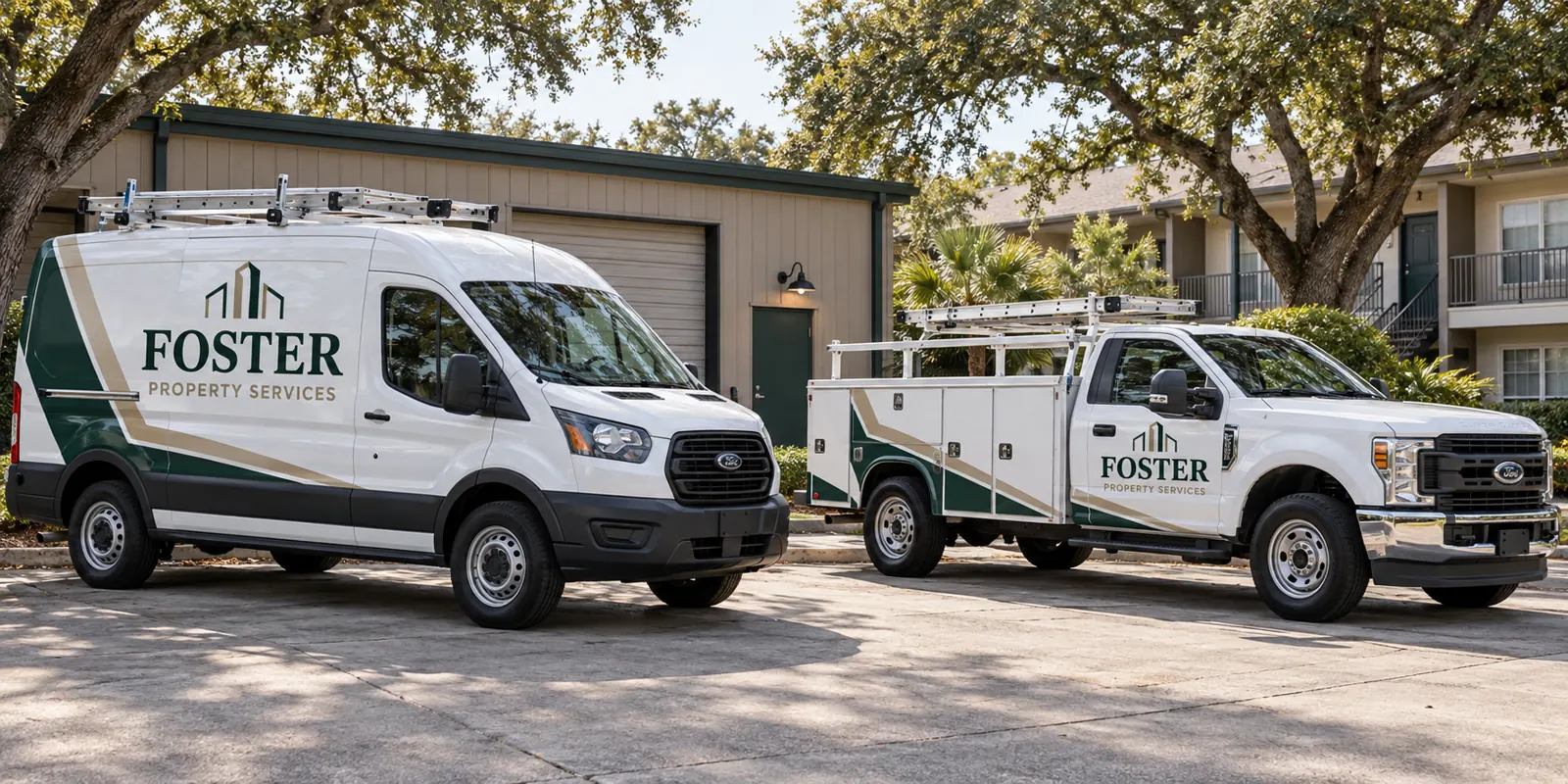 Foster Property Services maintenance van and service truck, fictional design concept